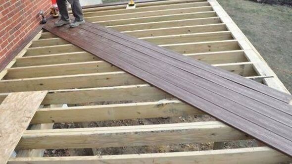 Composite decking installation 