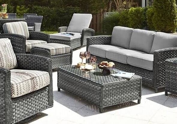 Rattan garden furniture